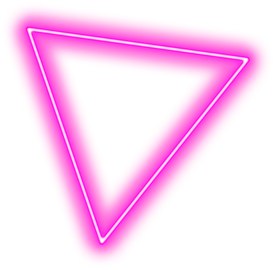 Glowing Pink Neon Triangle